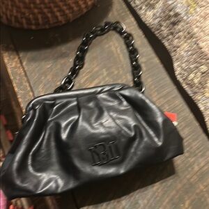 Elegant Black VeganLeather Bag